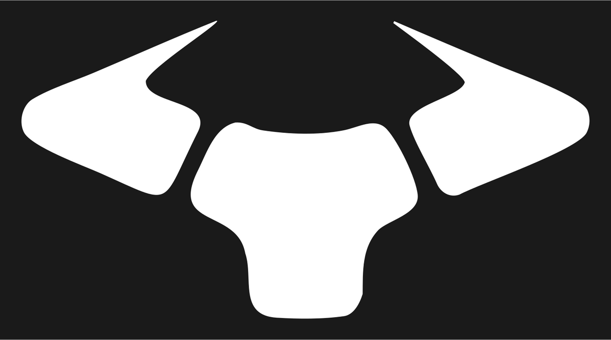 Bold Bull Horns Drone Mark #1a1a1a/#ffffff