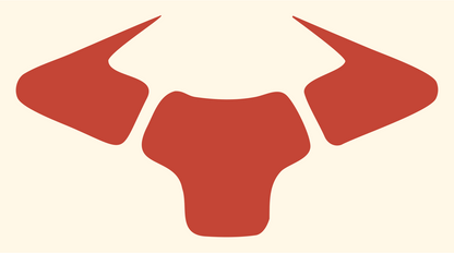 Bold Bull Horns Drone Mark #fff8e7/#c44536