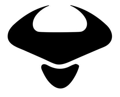 Bold Bull Horns Drone Mark #ffffff/#000000