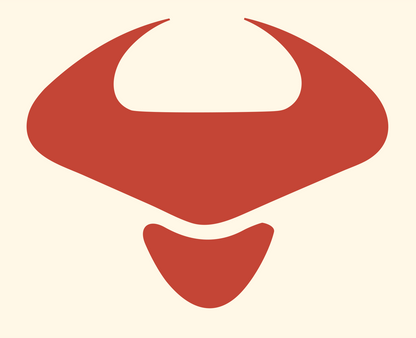 Bold Bull Horns Drone Mark #fff8e7/#c44536