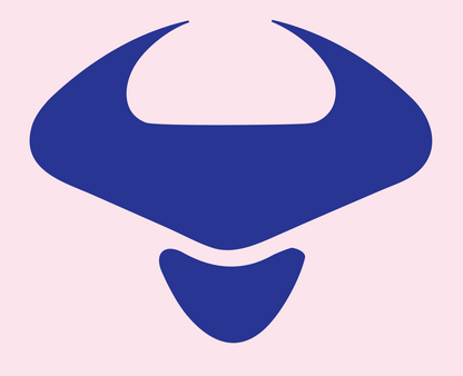 Bold Bull Horns Drone Mark #fce4ec/#283593