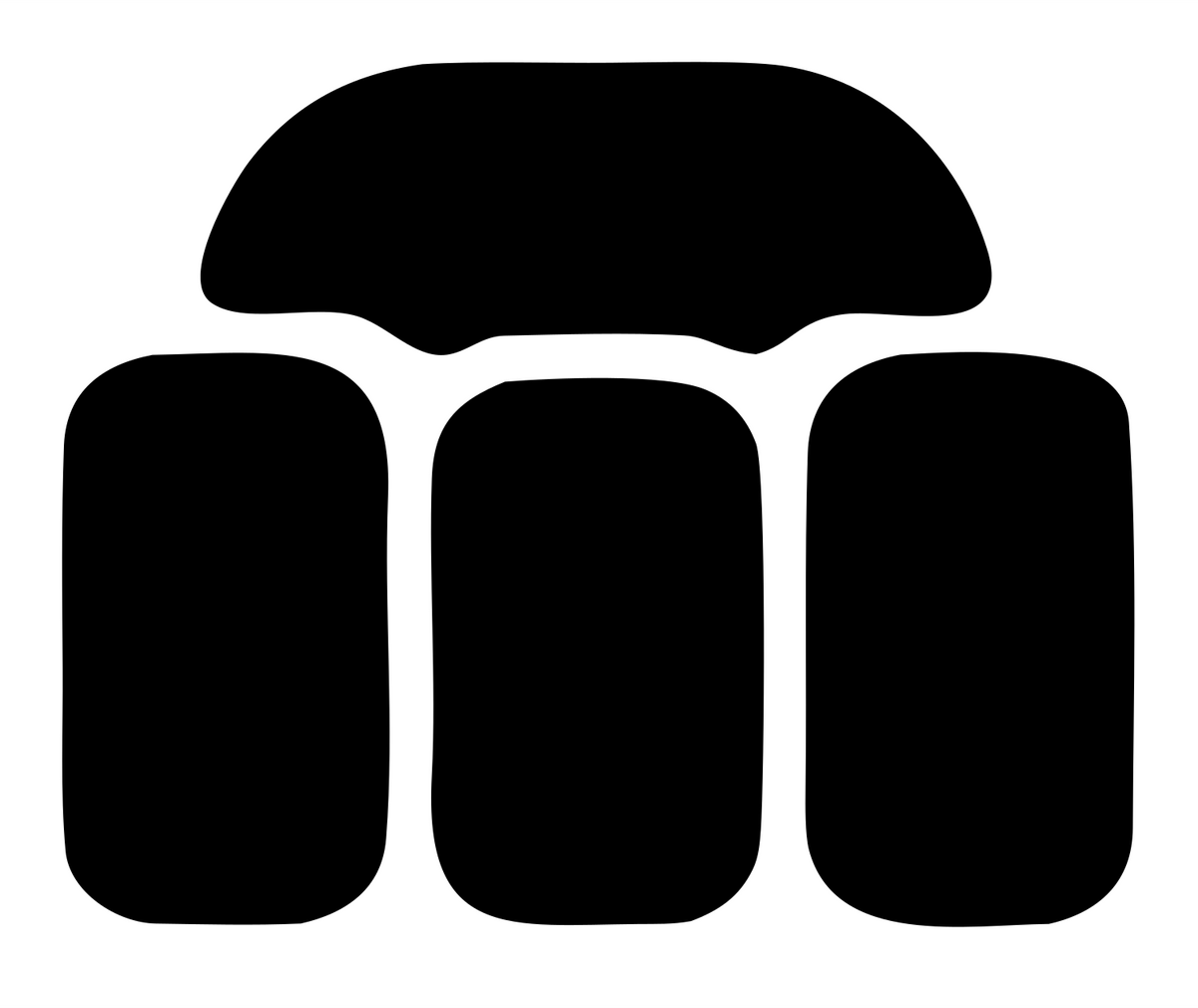 Bold Stonehenge Drone Emblem #ffffff/#000000