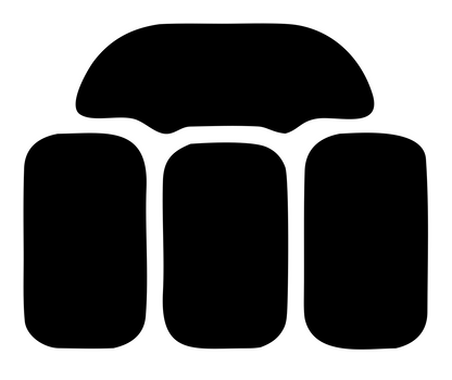 Bold Stonehenge Drone Emblem #ffffff/#000000