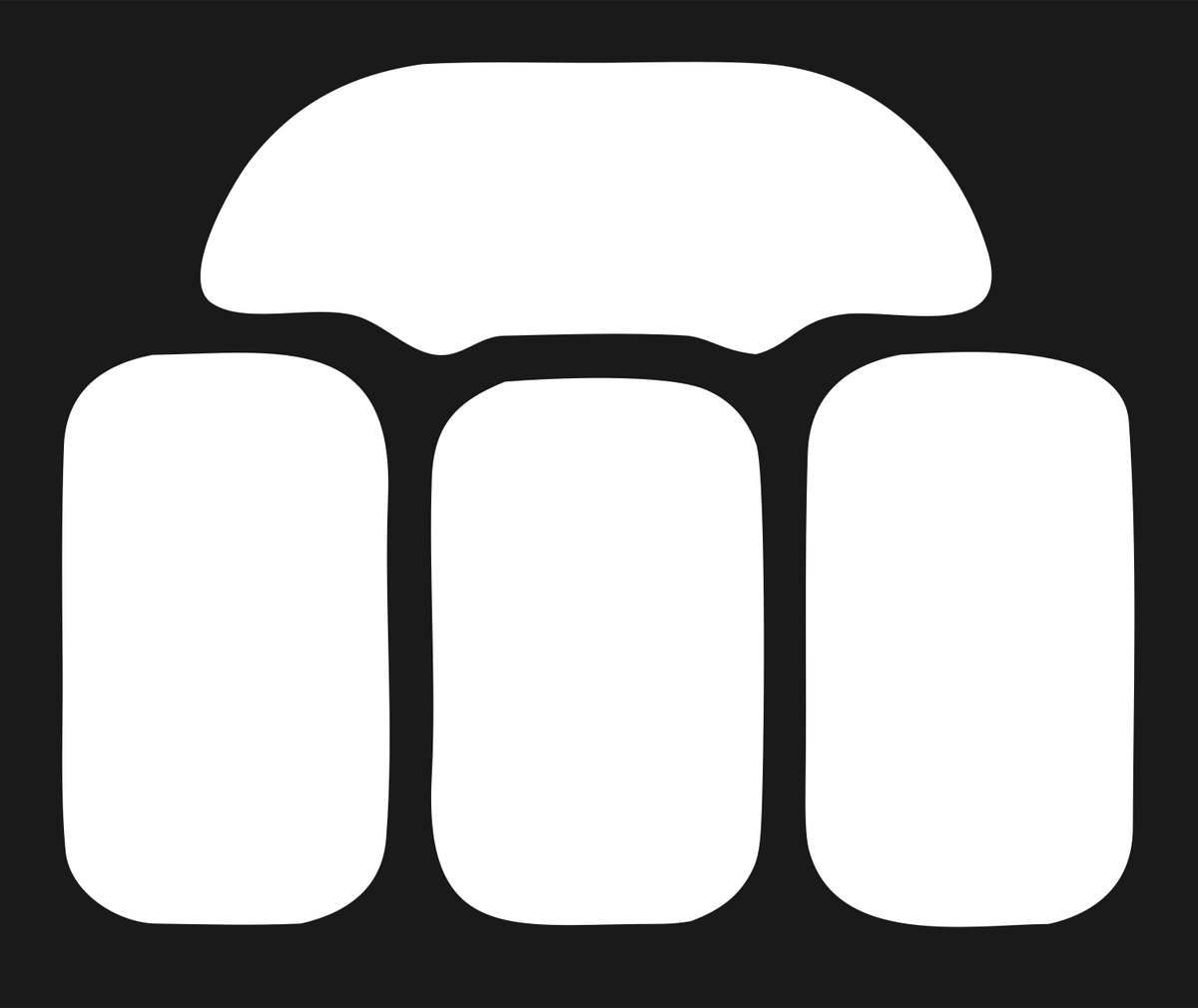 Bold Stonehenge Drone Emblem #1a1a1a/#ffffff