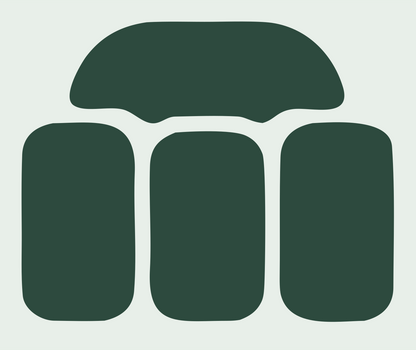 Bold Stonehenge Drone Emblem #e8efe9/#2d4a3e