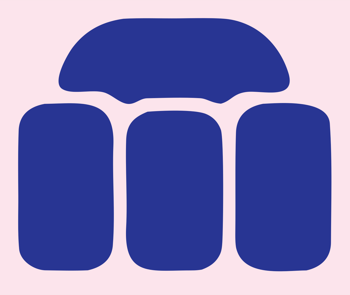 Bold Stonehenge Drone Emblem #fce4ec/#283593