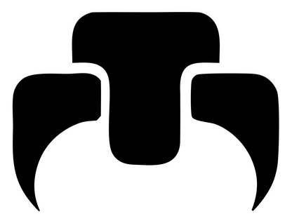 Bold Horned Drone Crest #ffffff/#000000