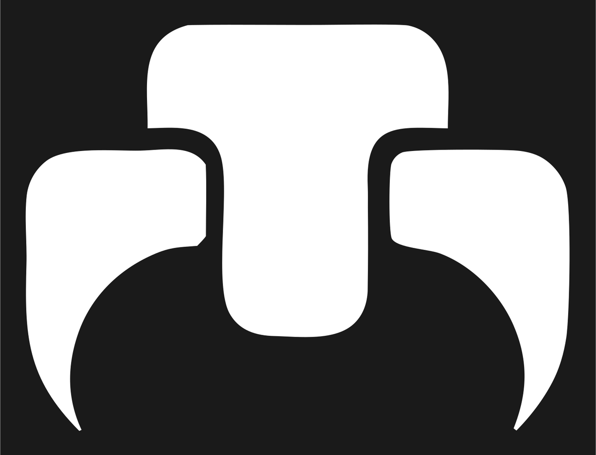 Bold Horned Drone Crest #1a1a1a/#ffffff