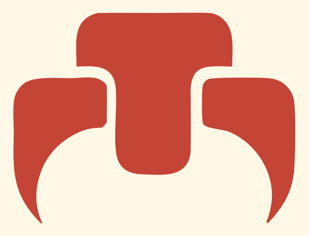 Bold Horned Drone Crest #fff8e7/#c44536