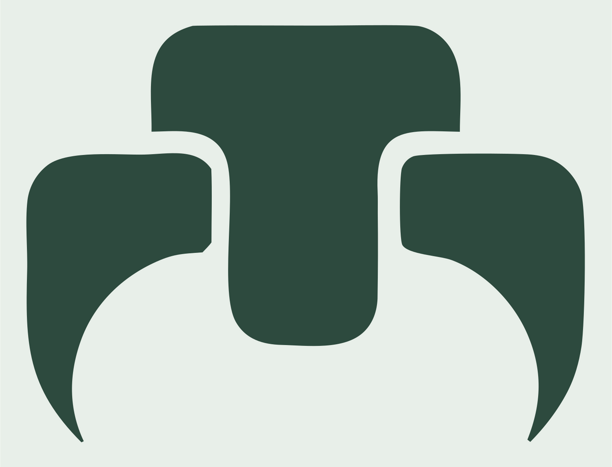 Bold Horned Drone Crest #e8efe9/#2d4a3e