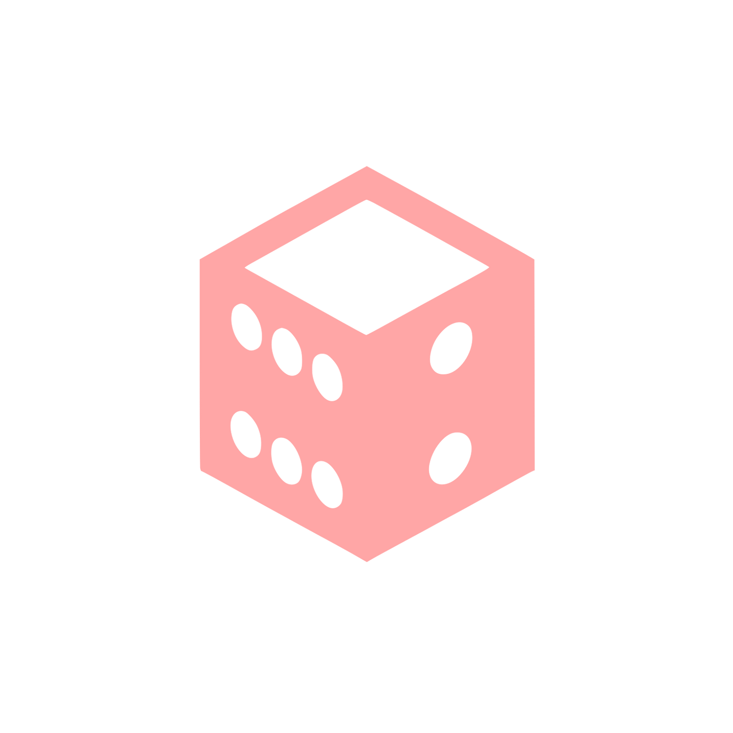 Dice Cube Logo #ffa6a6