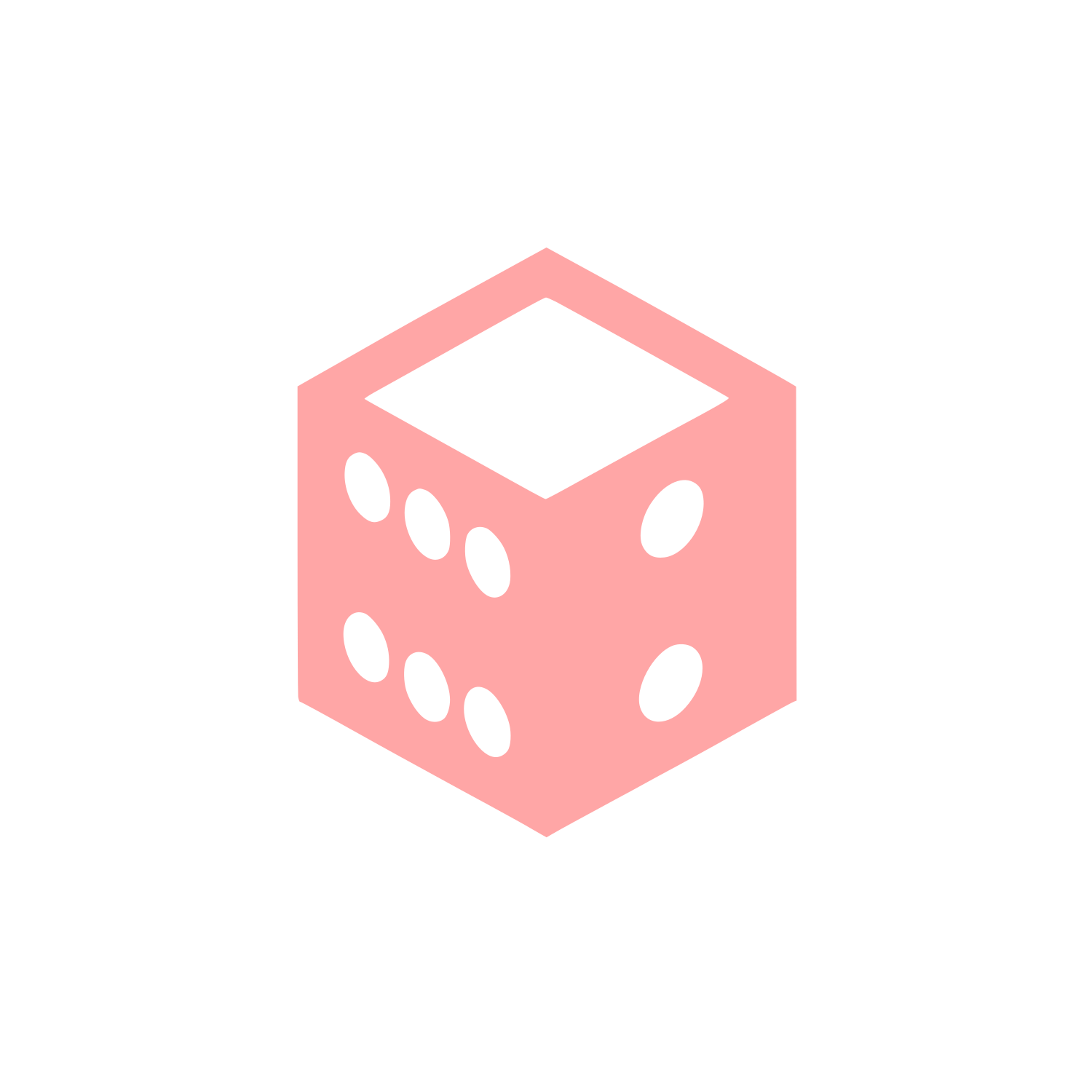 Dice Cube Logo #ffa6a6