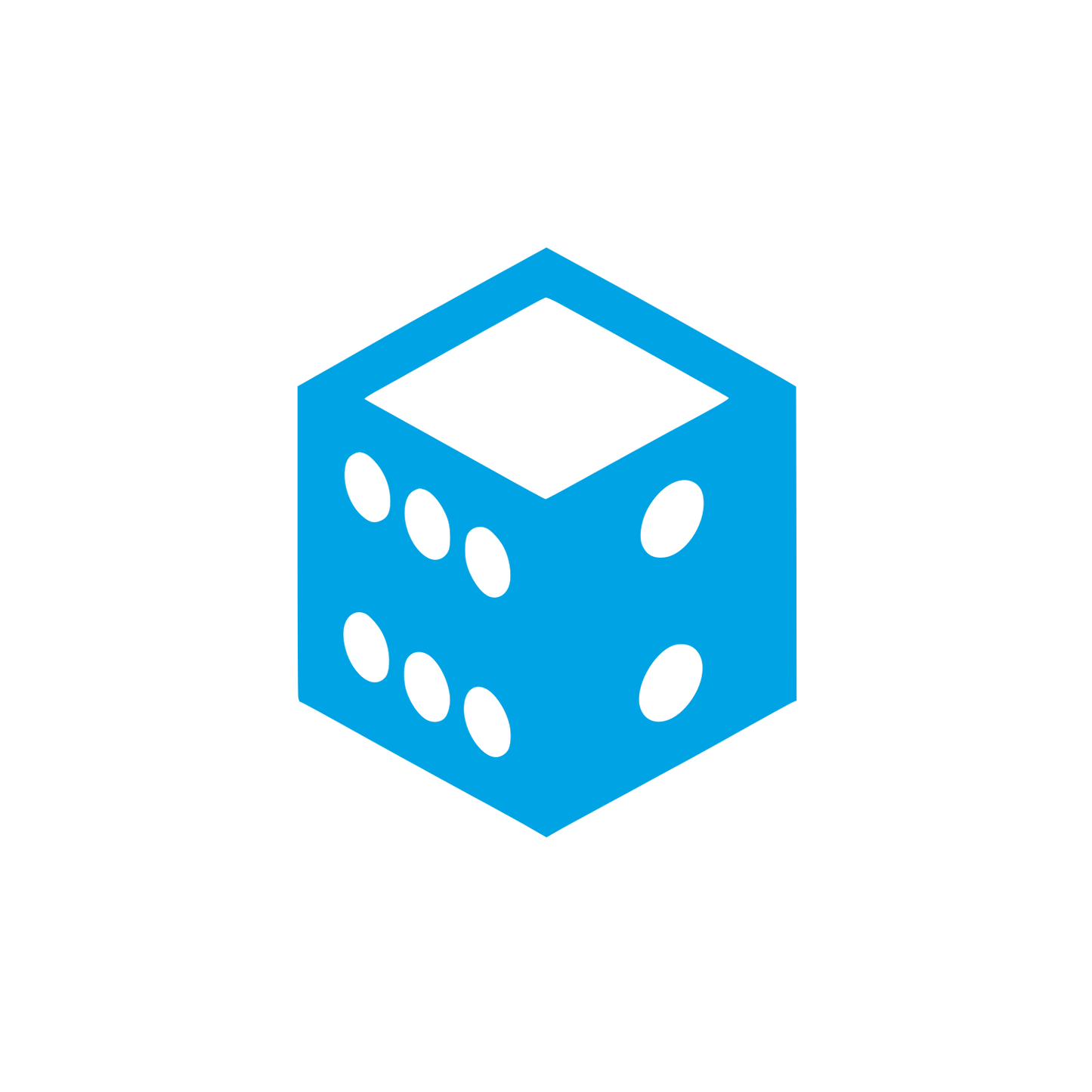 Dice Cube Logo #00a3e4