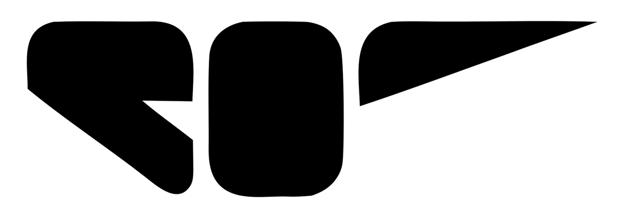 Bold Geometric Drone Bird Mark #ffffff/#000000