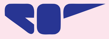 Bold Geometric Drone Bird Mark #fce4ec/#283593