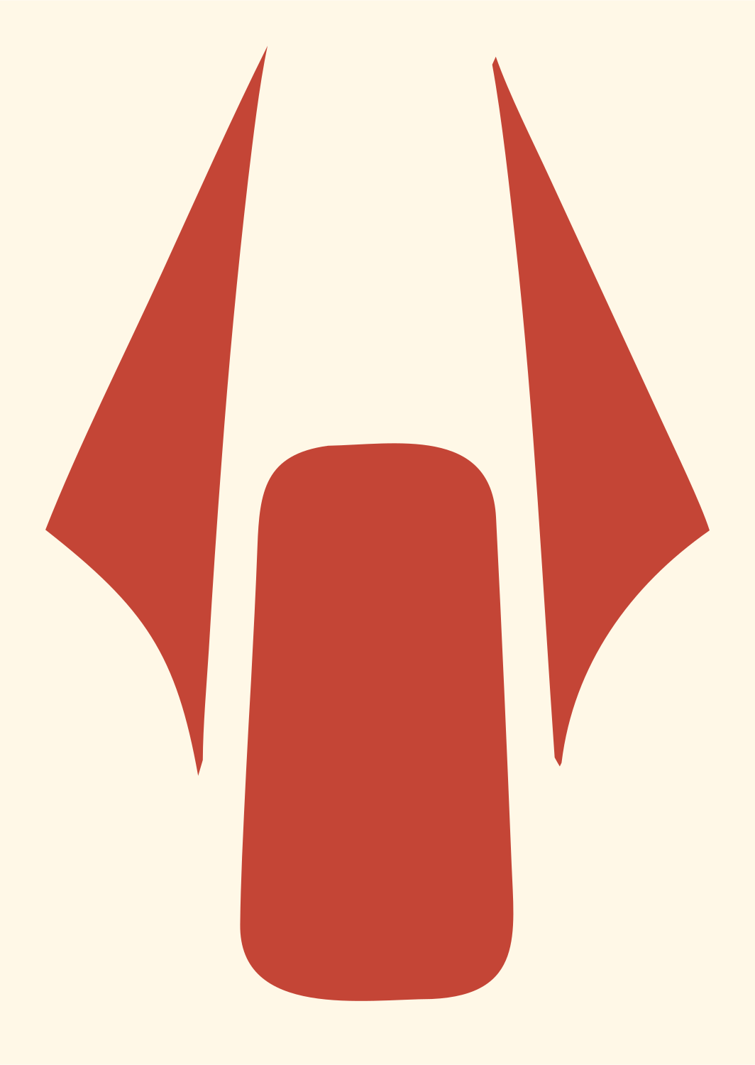 Bold Drone Top-Down Mark #fff8e7/#c44536