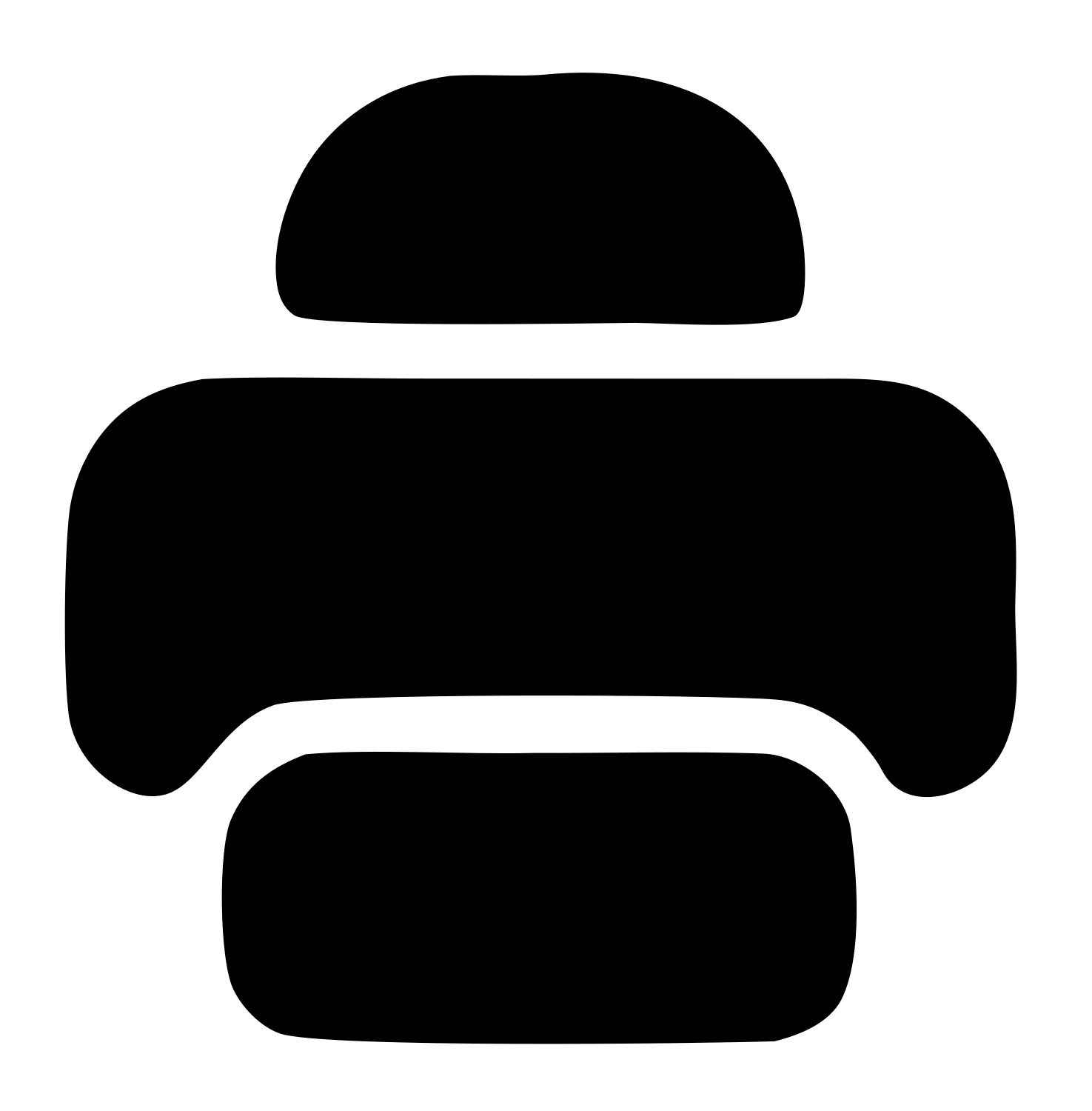 Bold Printer Drone Icon #ffffff/#000000