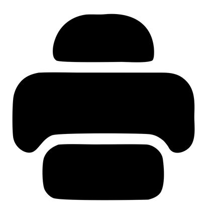 Bold Printer Drone Icon #ffffff/#000000