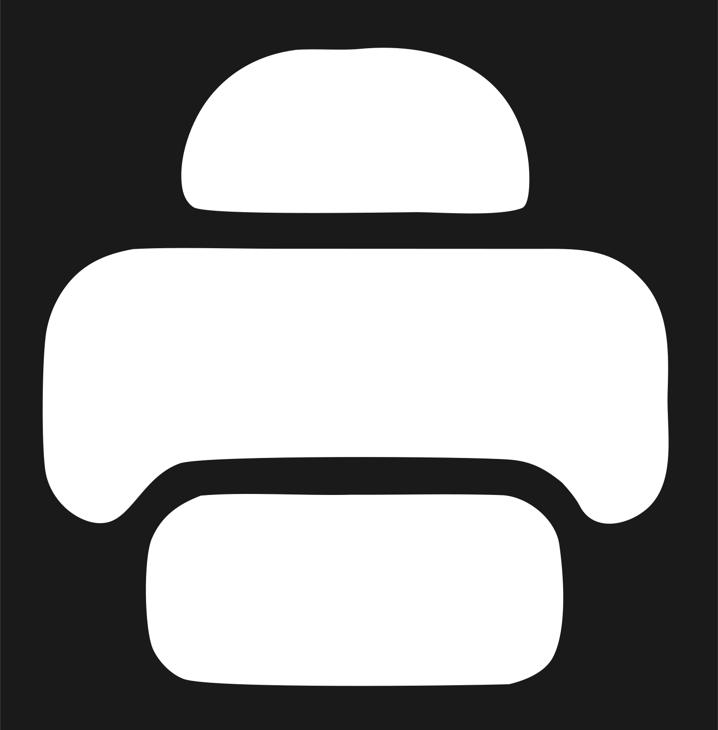 Bold Printer Drone Icon #1a1a1a/#ffffff