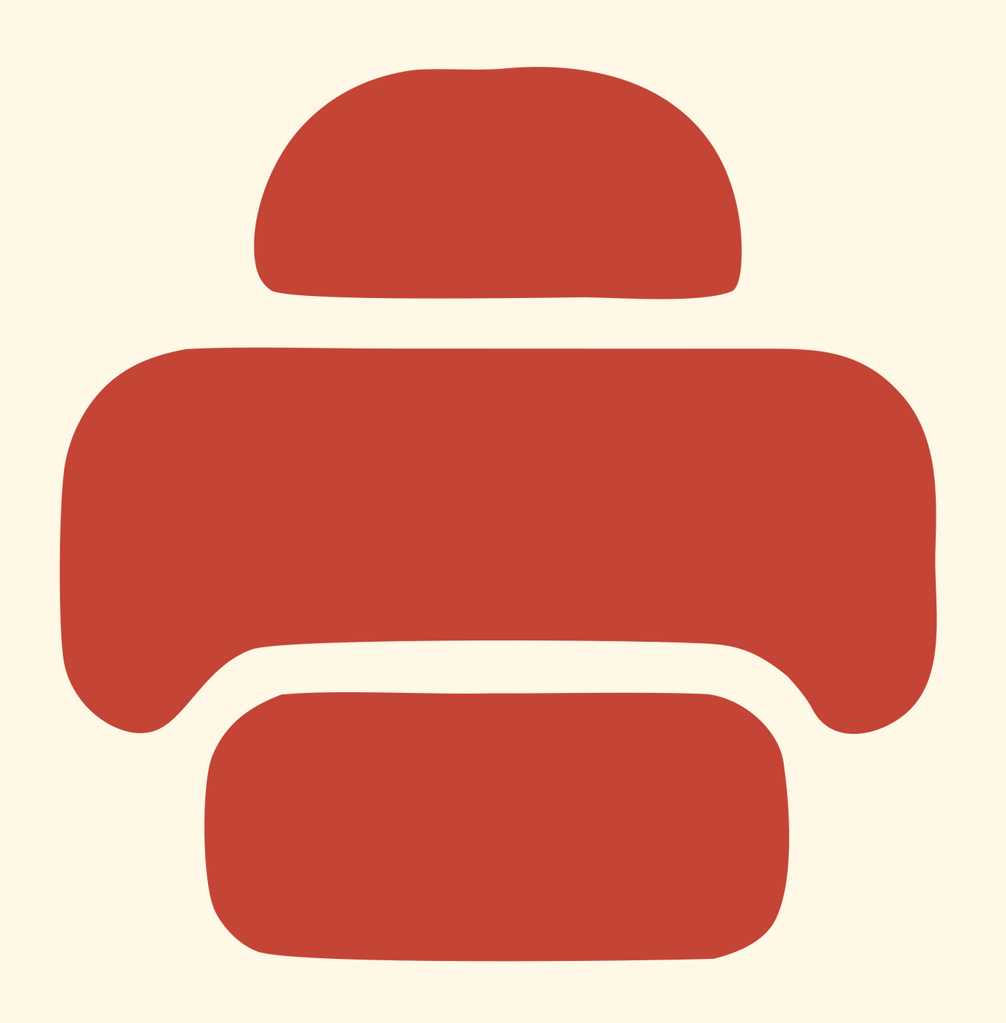 Bold Printer Drone Icon #fff8e7/#c44536