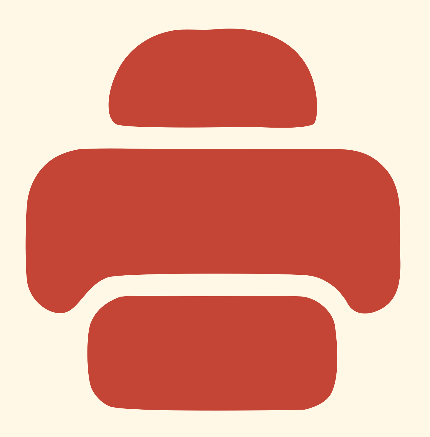 Bold Printer Drone Icon #fff8e7/#c44536