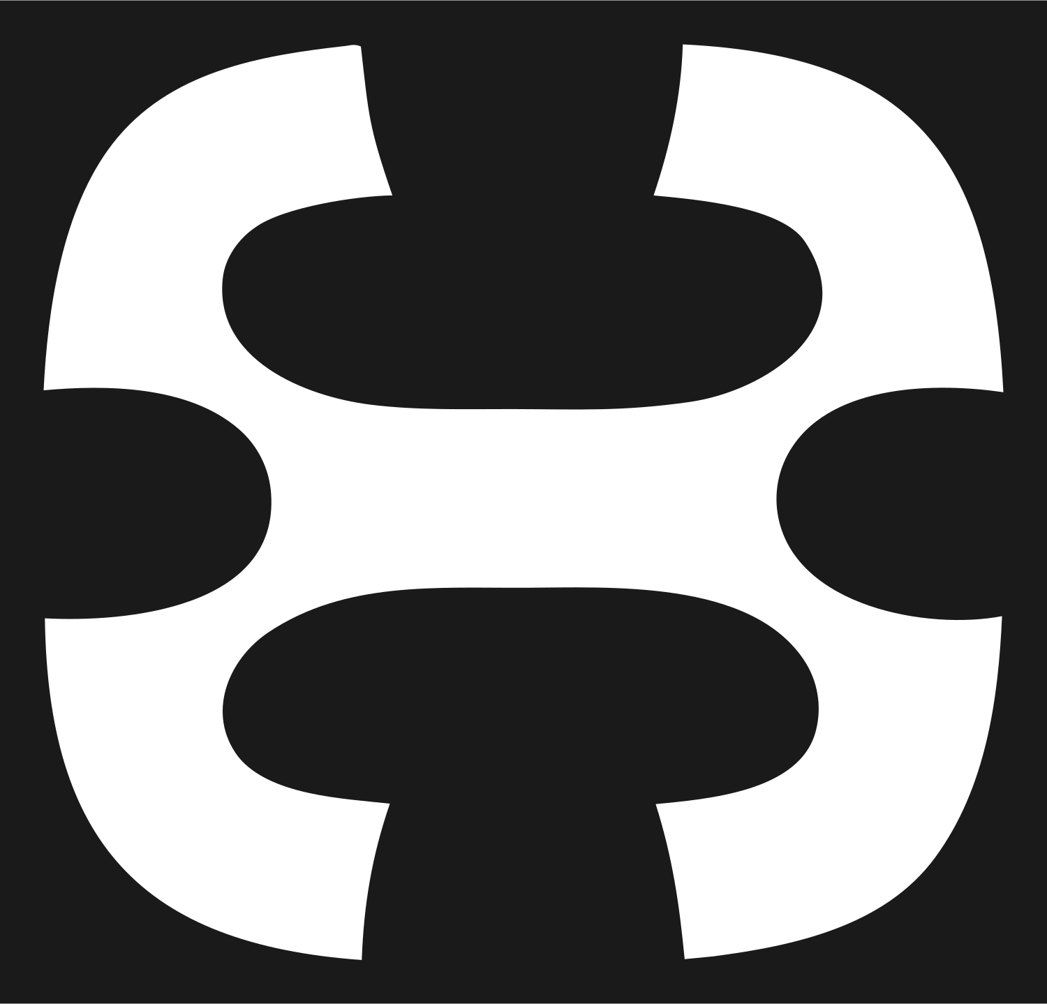 Geometric Drone Frame Mark #1a1a1a/#ffffff