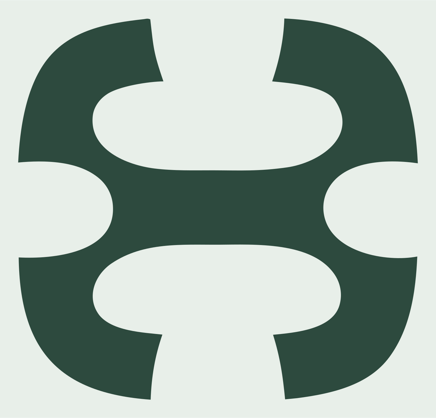 Geometric Drone Frame Mark #e8efe9/#2d4a3e