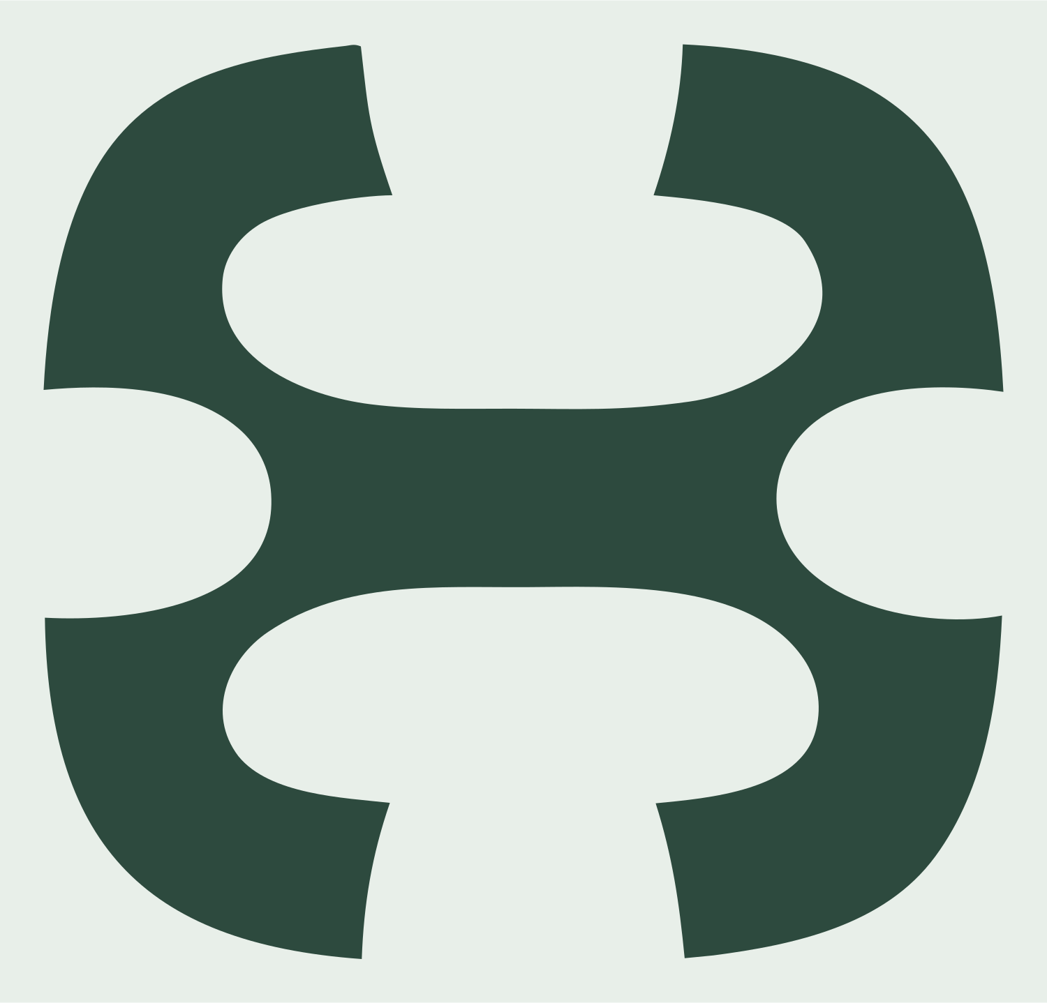 Geometric Drone Frame Mark #e8efe9/#2d4a3e