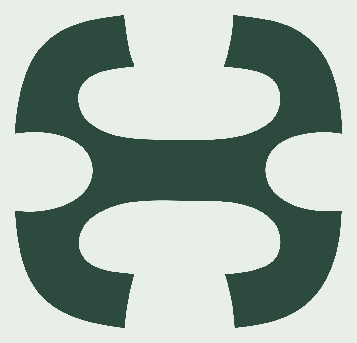Abstract Drone Frame Mark #e8efe9/#2d4a3e