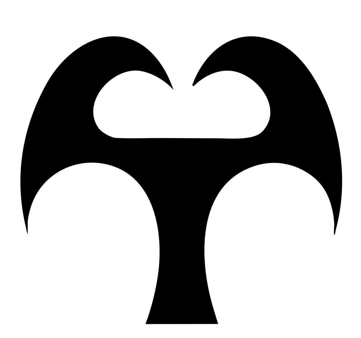 Spread Wing Drone Crest #ffffff/#000000