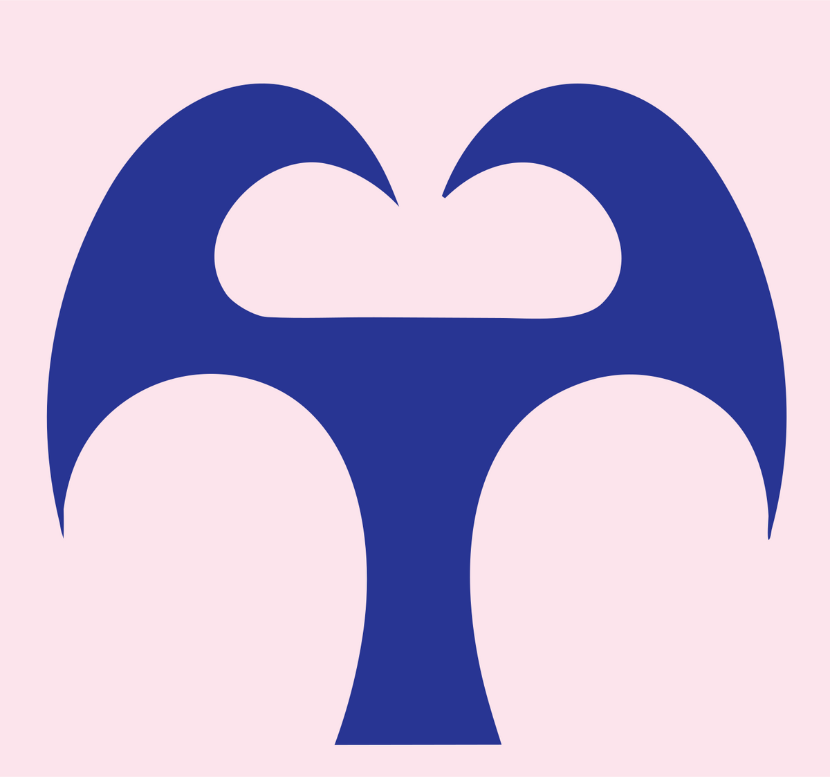 Spread Wing Drone Crest #fce4ec/#283593