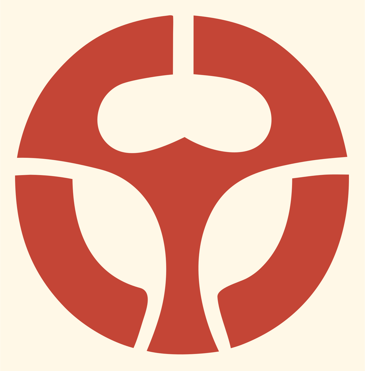 Steering Wheel Drone Mark #fff8e7/#c44536