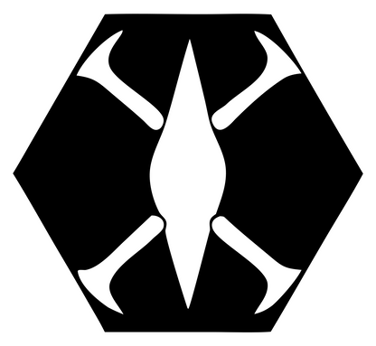 Negative Space Drone Hexagon Mark #ffffff/#000000