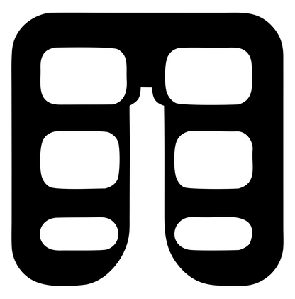 Binoculars Drone Badge #ffffff/#000000