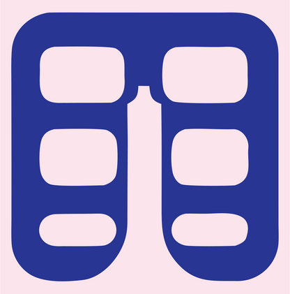 Binoculars Drone Badge #fce4ec/#283593