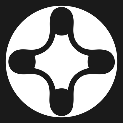 Negative Space Drone Circle Badge #1a1a1a/#ffffff