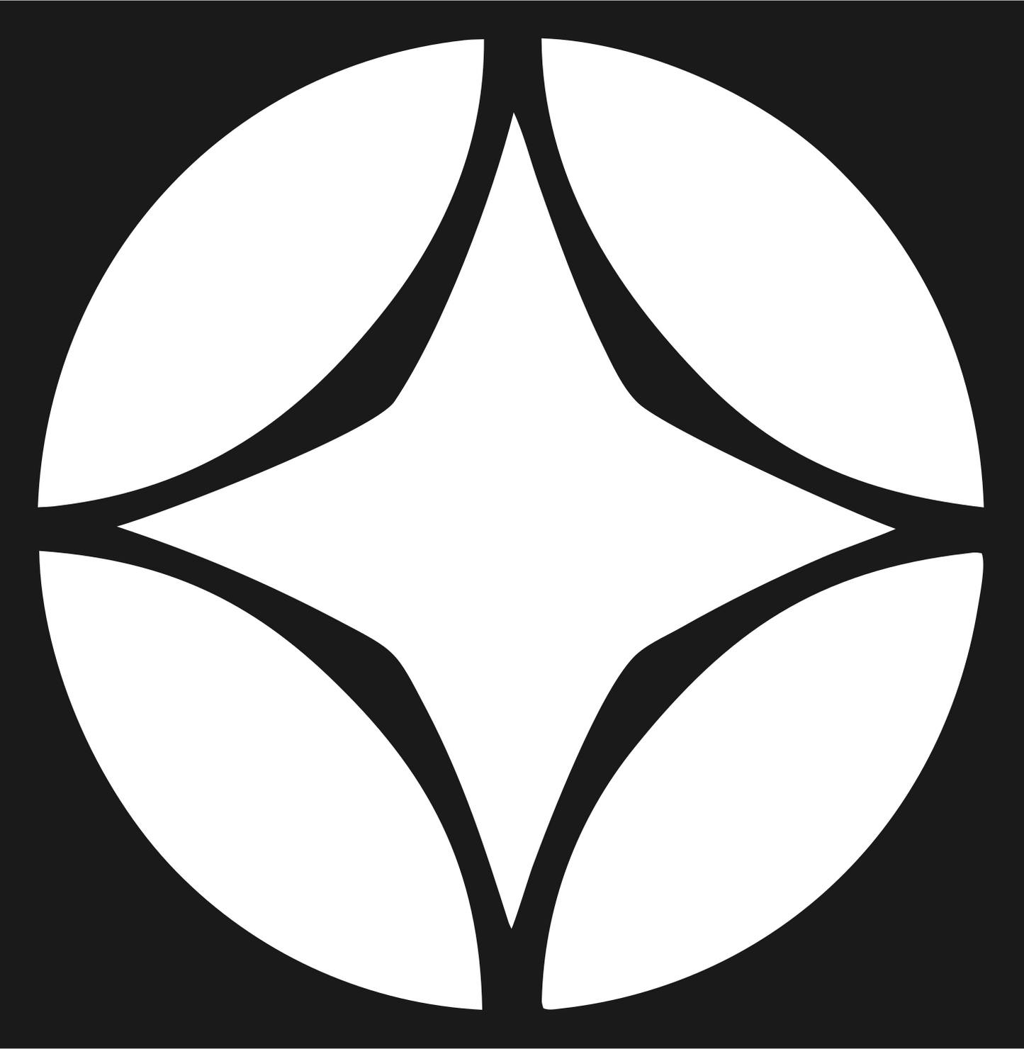 Negative Space Star Circle Mark #1a1a1a/#ffffff