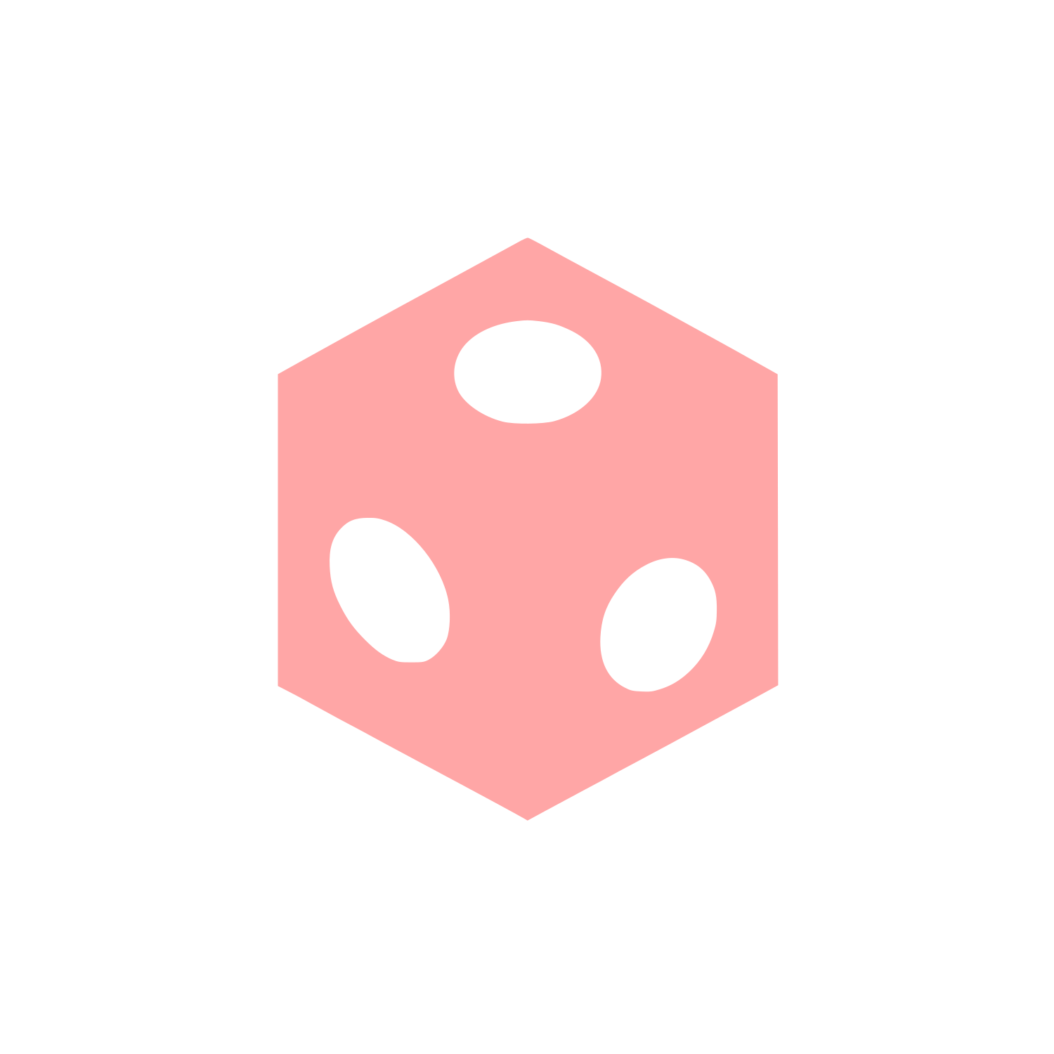 Dice Cube Logo #ffa6a6