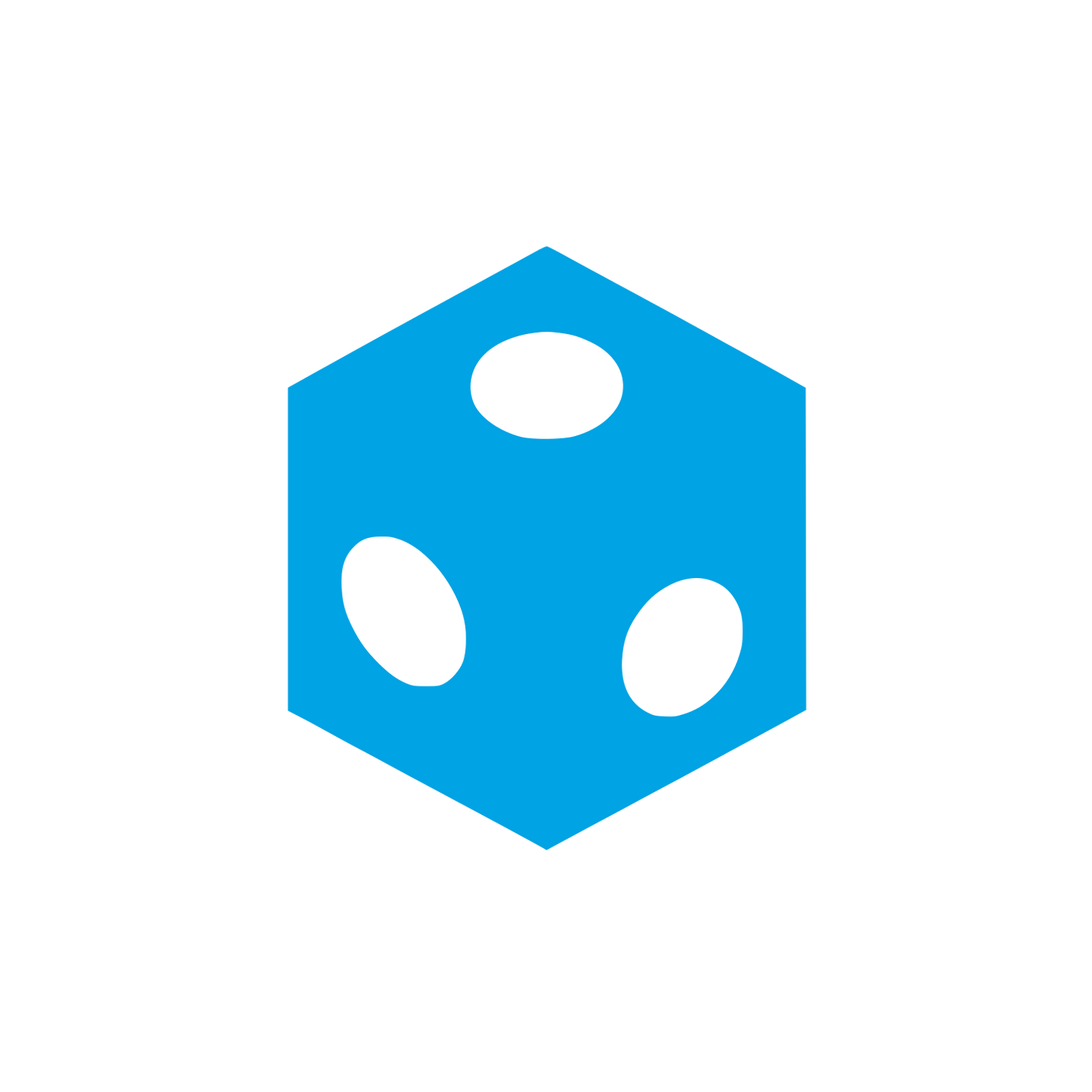 Dice Cube Logo #00a3e4