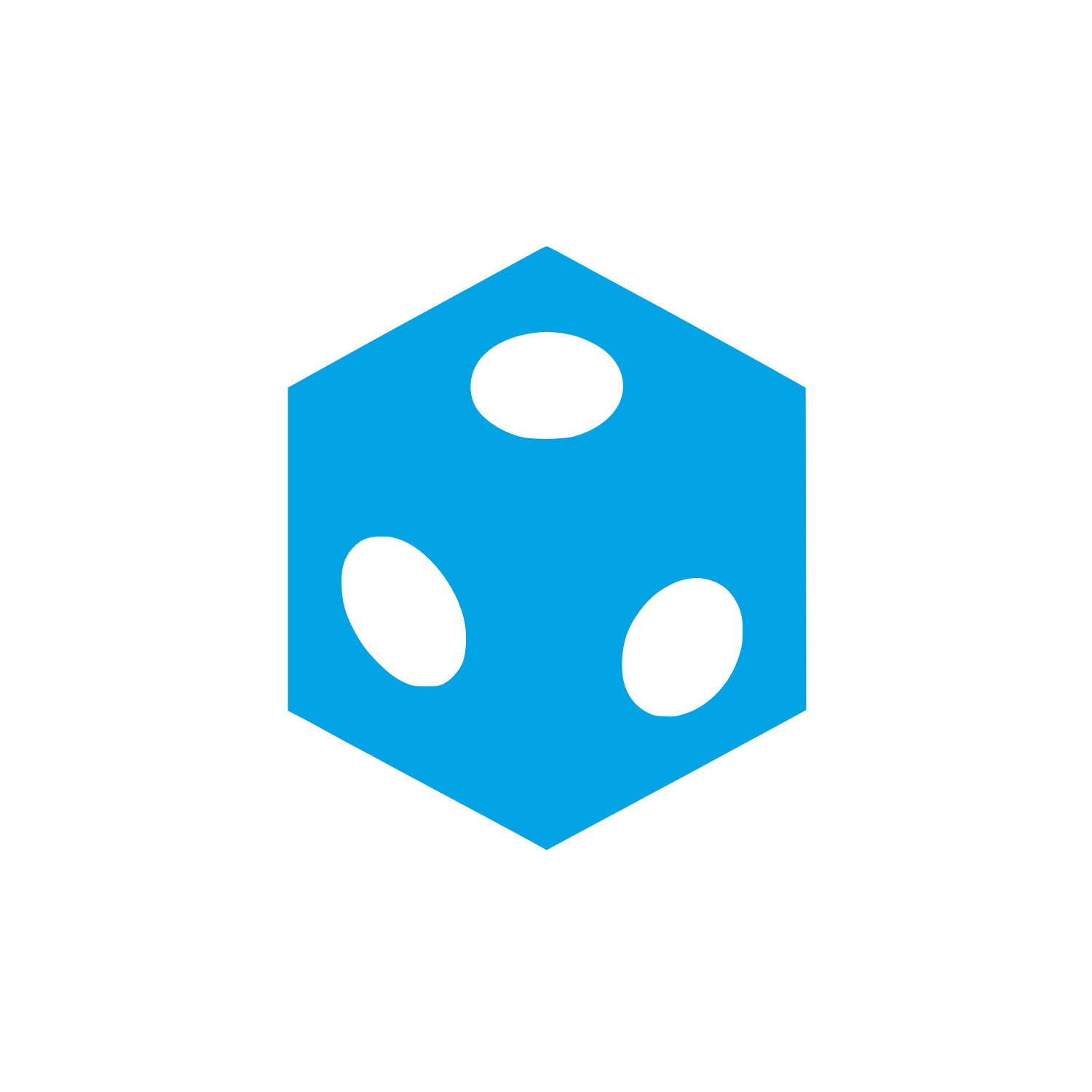 Dice Cube Logo #00a3e4