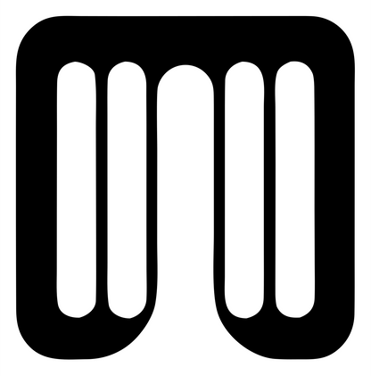 Negative Space Grid Drone Badge #ffffff/#000000