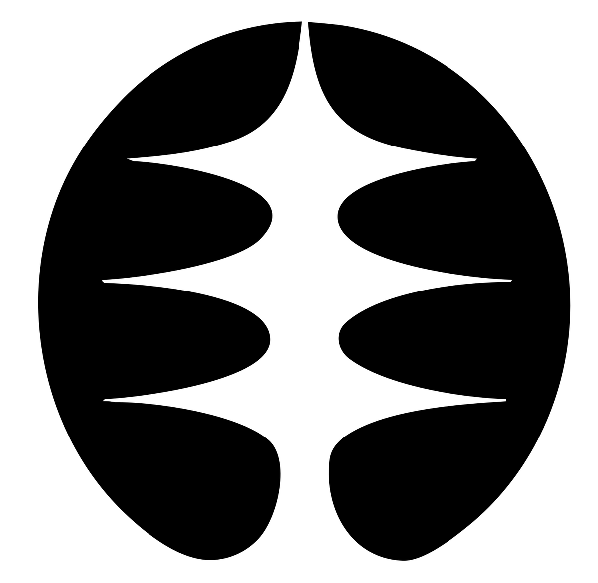 Negative Space Signal Wave Badge #ffffff/#000000