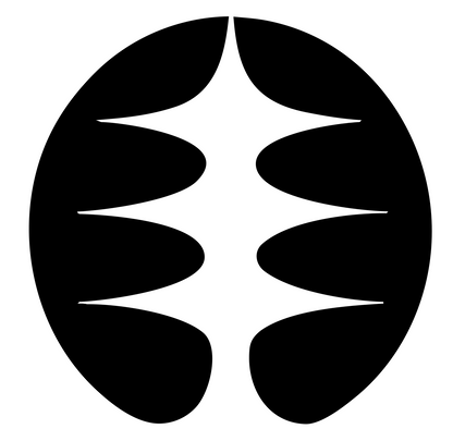 Negative Space Signal Wave Badge #ffffff/#000000