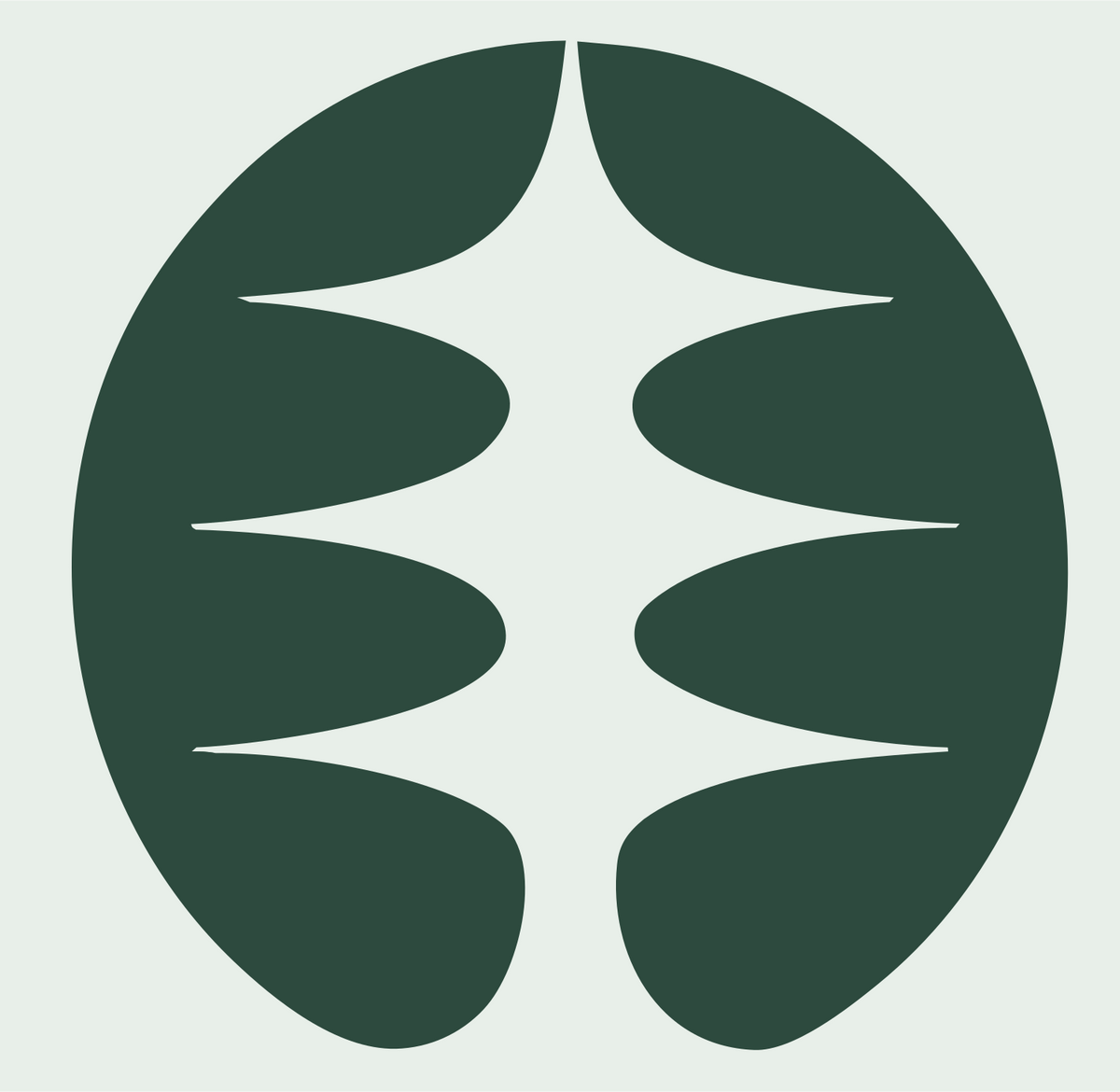 Negative Space Signal Wave Badge #e8efe9/#2d4a3e