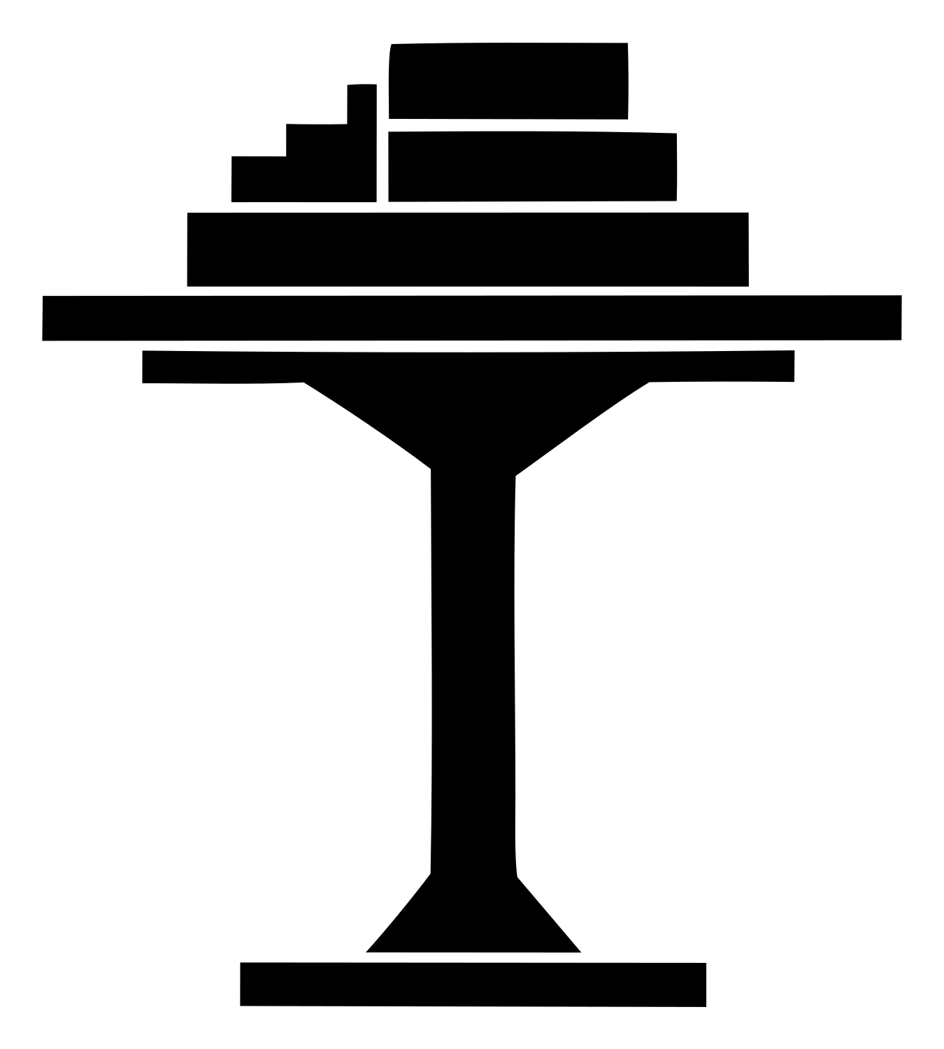 Blocky Tower Drone Mark #ffffff/#000000
