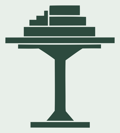 Blocky Tower Drone Mark #e8efe9/#2d4a3e