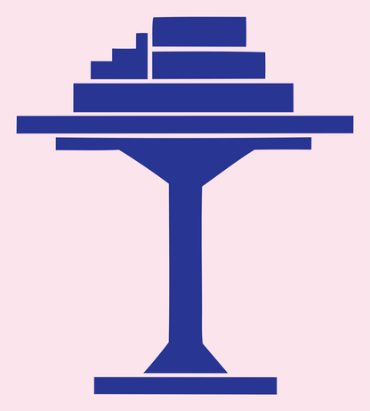 Blocky Tower Drone Mark #fce4ec/#283593