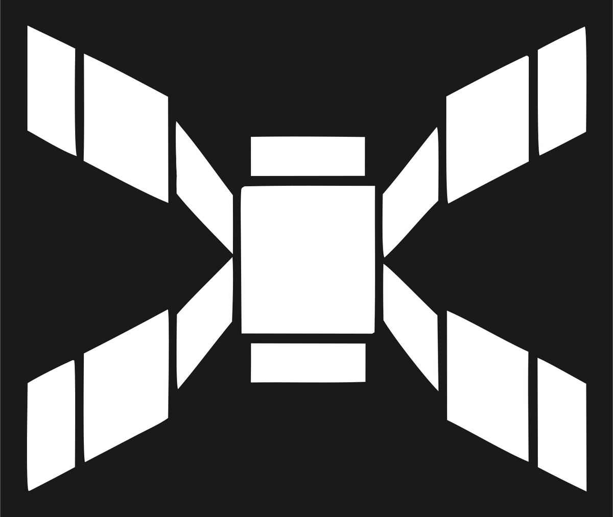 Chunky Satellite Drone Badge #1a1a1a/#ffffff