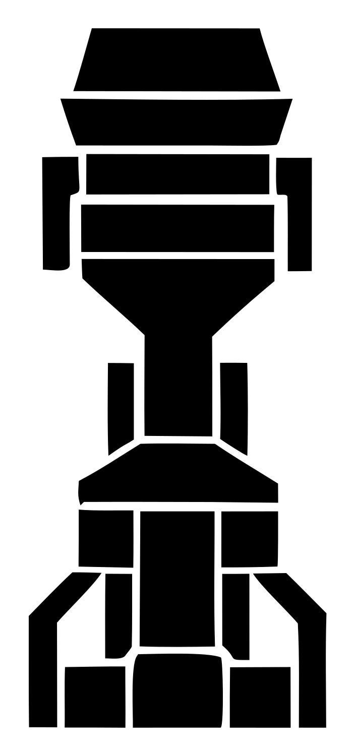 Bold Launch Pad Tower Icon #ffffff/#000000