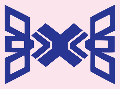 Geometric X Wing Drone Mark #fce4ec/#283593